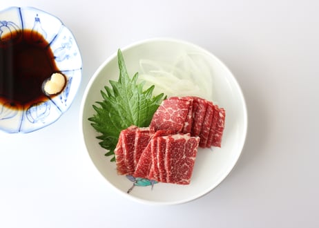 ロータス九州ドットコム//熊本県産　純熊本県産馬刺し 特選馬刺しスライス230g 赤身,霜降り,コーネ