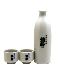 鶴齢徳利お猪口セット（徳利1ヶ、お猪口2ヶ）