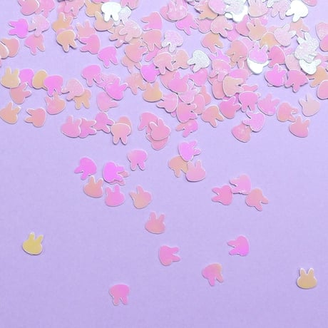 ネイル ホログラム うさちゃん うさぎ ウサギ ラビット 白 ホワイト パール