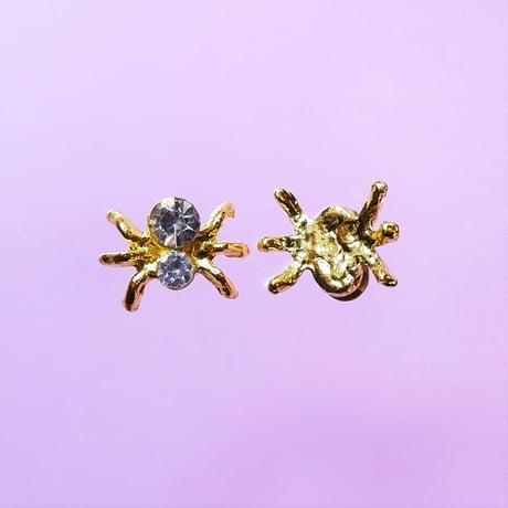 ネイルパーツ 蜘蛛 くも クモ スパイダー gold 金色 2点セット n30
