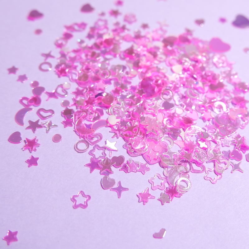 ネイル ホログラム きらきら ハート スター ピンク 月 heart お星さま  