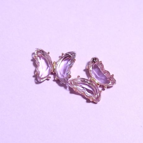 ネイルパーツ 蝶々 バタフライ Light Amethyst ライト アメジスト