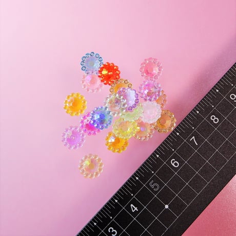 ネイルパーツ レトロ フラワー mix 8mm キッチュ 韓国ネイル 駄菓子
