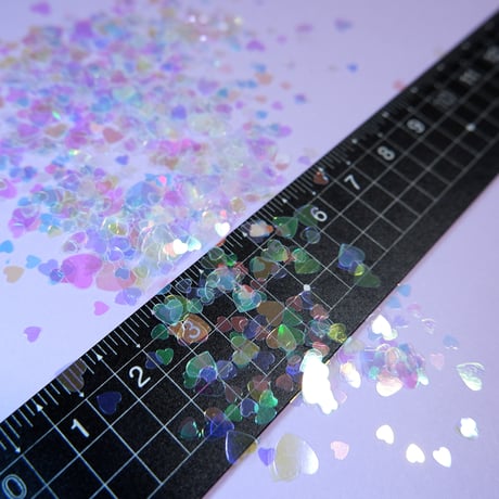 ネイル ホログラム うるうる ハート heart カラフル クリア オーロラ