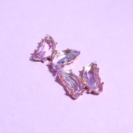 ネイルパーツ 蝶々 バタフライ Light Amethyst ライト アメジスト