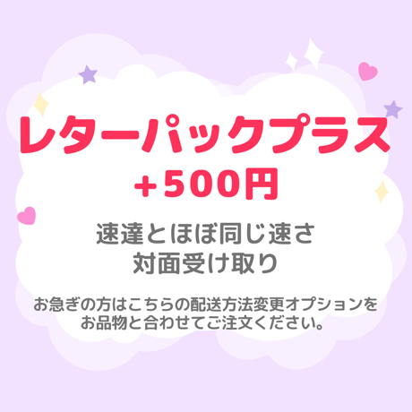 【配送方法変更オプション】レターパックプラス