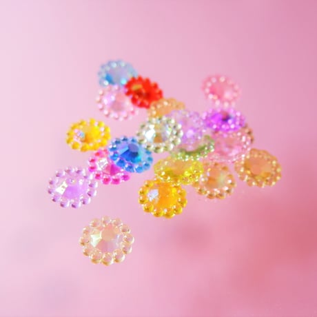 ネイルパーツ レトロ フラワー mix 8mm キッチュ 韓国ネイル 駄菓子