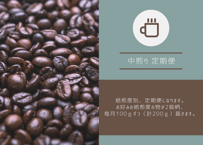 焙煎度別定期便【中煎り定期便（毎月計300ｇ）（粉）