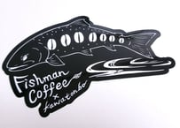 Fishman Coffee×kawatonbo コラボステッカー(ブラック)