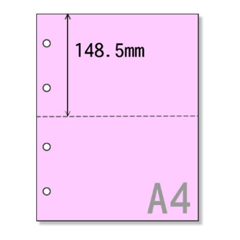 専用ページ2点 A4サイズカラーミシン目用紙二分割(パンチ穴2ヵ所) 【CP015
