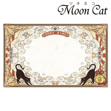 ネコクッキーラベルのメッセージカード【MoonCat】