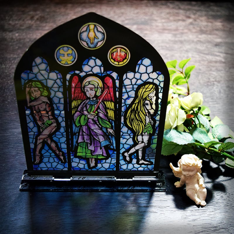 ステンドグラススタンド ステンドグラスアイアンスタンド2.5cm（厚み2cm対応）1セット