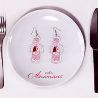 9thAnniversary　ロゴアクリルピアス【cafe anamune】