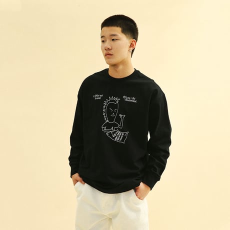 [CANDYMADE]  Cartoon Drawing L/S Tee