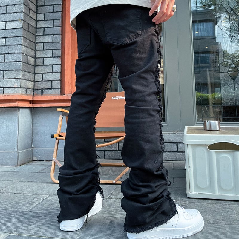 Ripped Flared Denim | FLEXHOOD