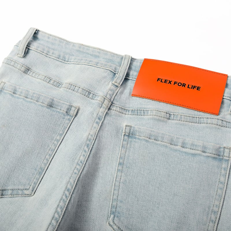 Ripped Flared Denim / Blue | FLEXHOOD