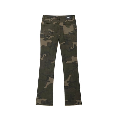 Heavy Camouflage Destroyed Denim