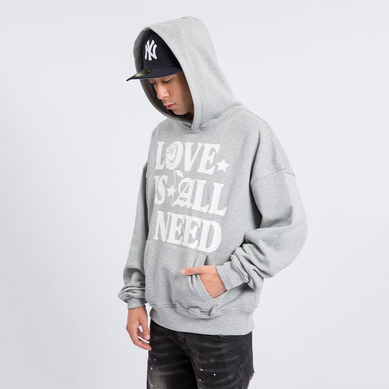 Love Is All I Need Hoodie / Gray | FLEXHOOD