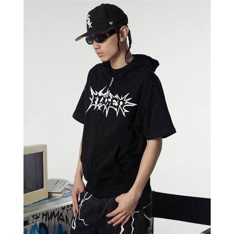 Flexer  short sleeve Zip Hoodie