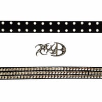 [PCCVISION] Detachable Logo Studded Belt Set
