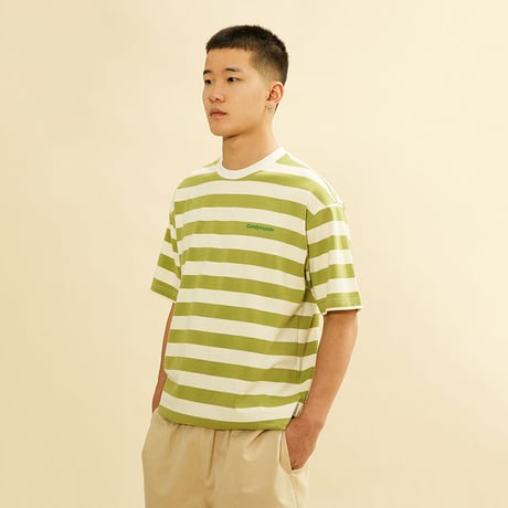 [CANDYMADE]  Natural Striped Tee