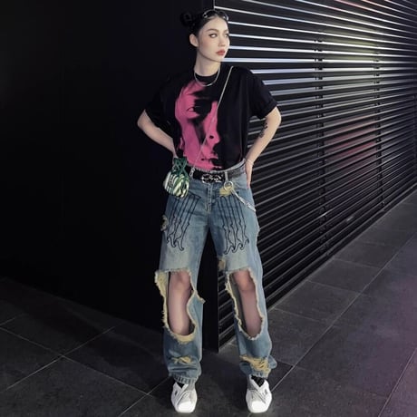 [PCCVISION] Vintage Big Ripped Denim