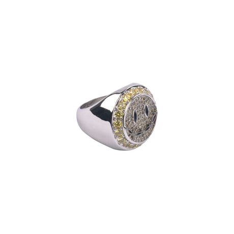 ICEKID Rhinestone Smiley Ring