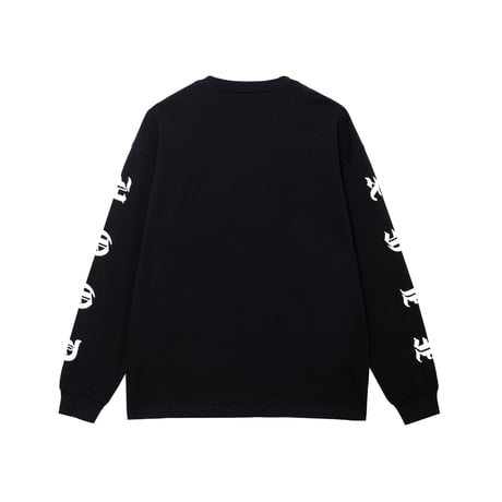 Gothic Letters Long Sleeves / Black