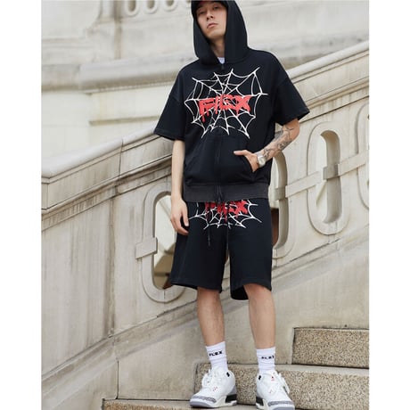 Spider Foam Print Shorts