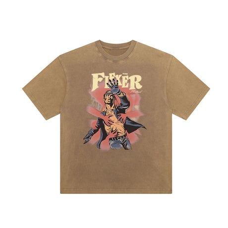 Retro Comic Hero Tee / Brown