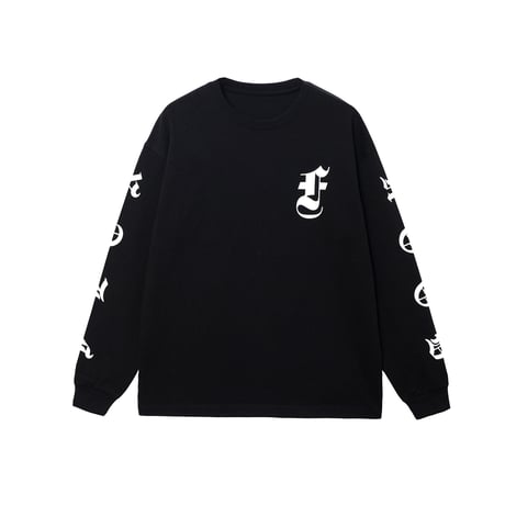 Gothic Letters Long Sleeves / Black