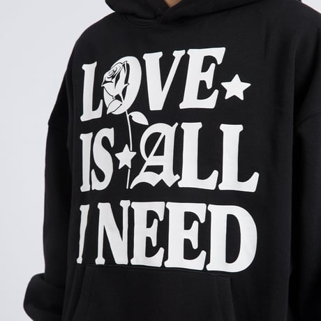 Love Is All I Need Hoodie / Black