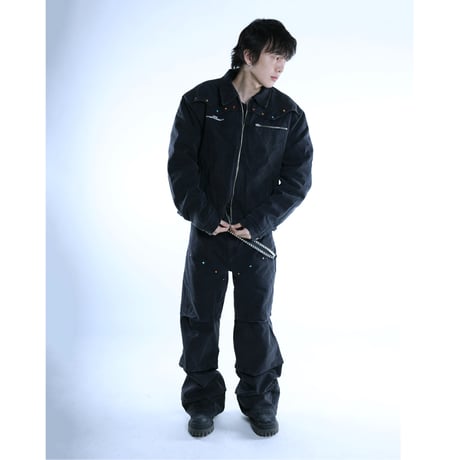 [PCCVISION] Vintage Gempleated Jacket