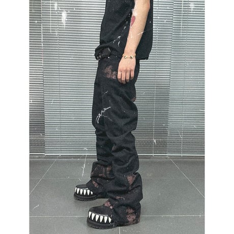 [SANSLAWS] Mud Print Denim