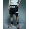 Star Logo Print Shorts / Black