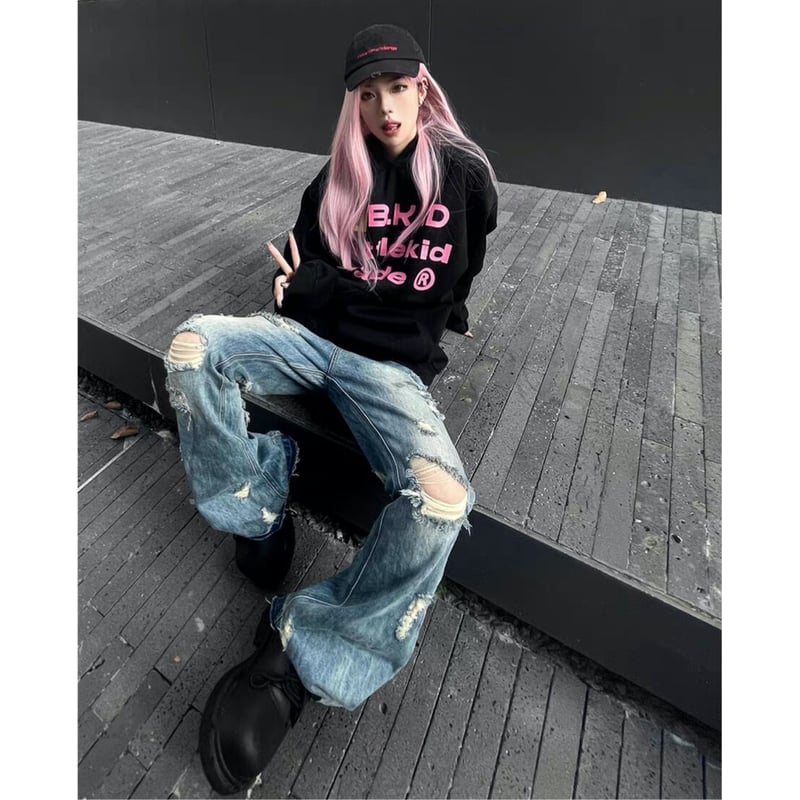 SANSLAWS] Ruined Flared Denim | FLEXHOOD