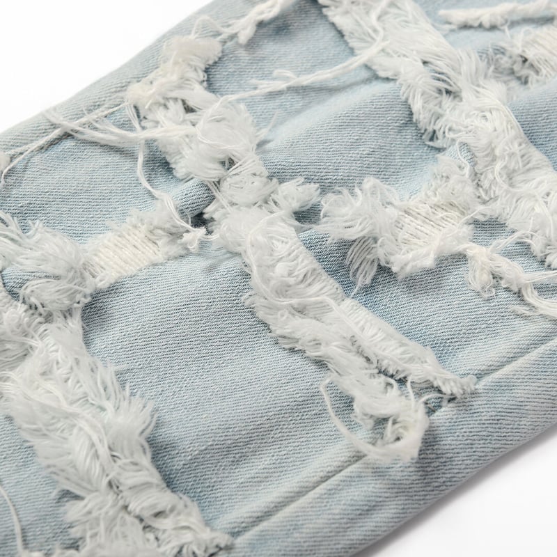 Ripped Flared Denim / Blue | FLEXHOOD