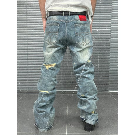 [SANSLAWS] Ruined Flared Denim