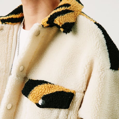 Tiger Print Patch Jacket