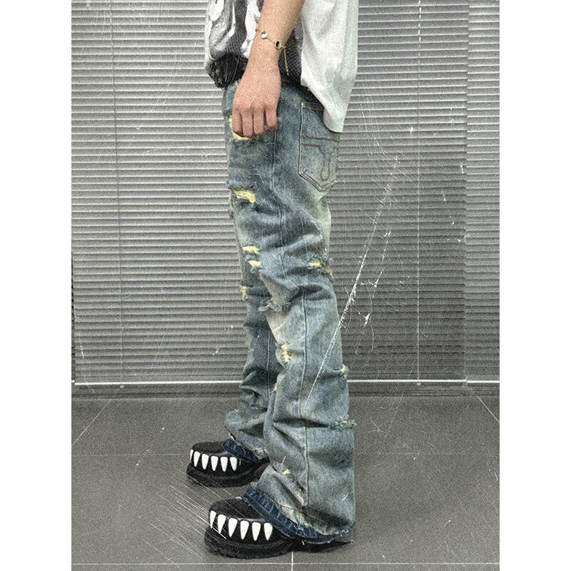 SANSLAWS] Ruined Flared Denim | FLEXHOOD