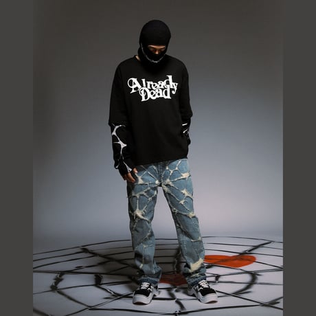 Ripped Cobweb Denim