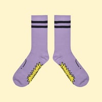 [CANDYMADE]  Purple Cartoon Socks