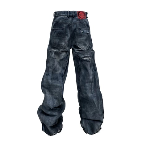 [PCCVISION] Vintage Ripped Double Denim