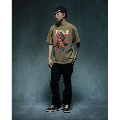 Retro Comic Hero Tee / Brown