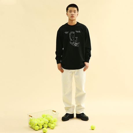 [CANDYMADE]  Cartoon Drawing L/S Tee