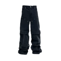 [PCCVISION] Vintage Gempleated Cargo Pants