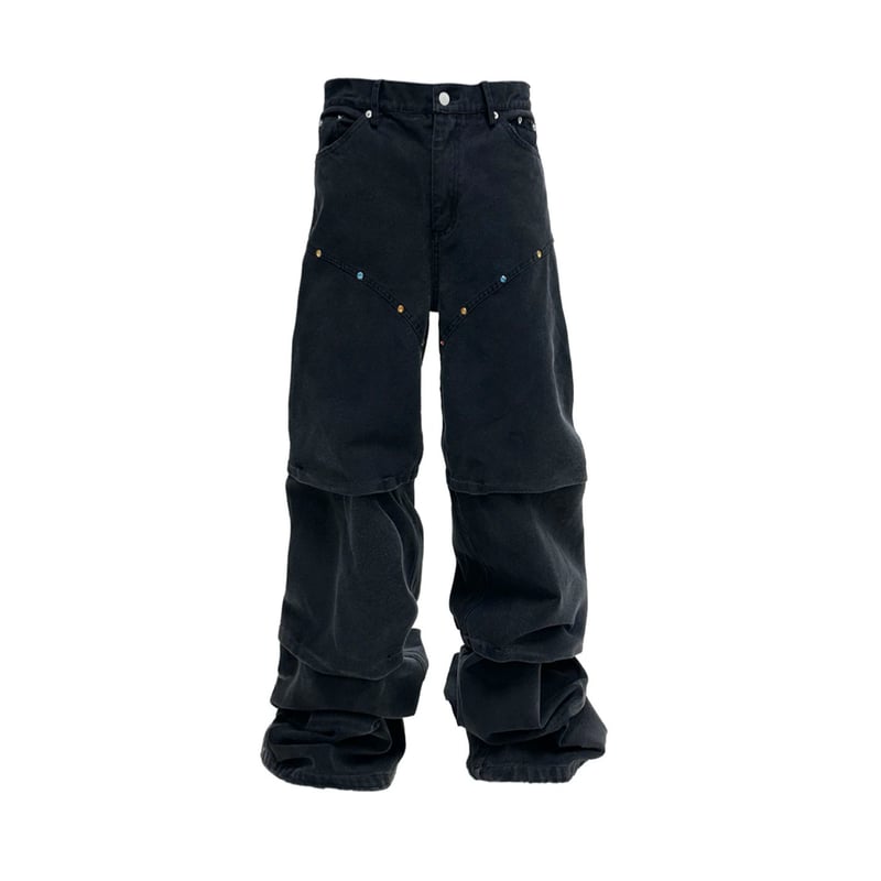 PCCVISION] Vintage Gempleated Cargo Pants | FL