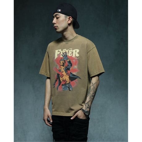 Retro Comic Hero Tee / Brown
