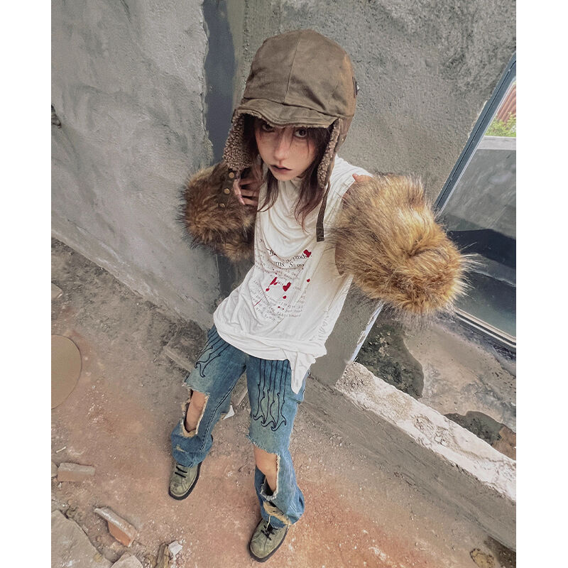 PCCVISION] Vintage Big Ripped Denim | FLEXHOOD