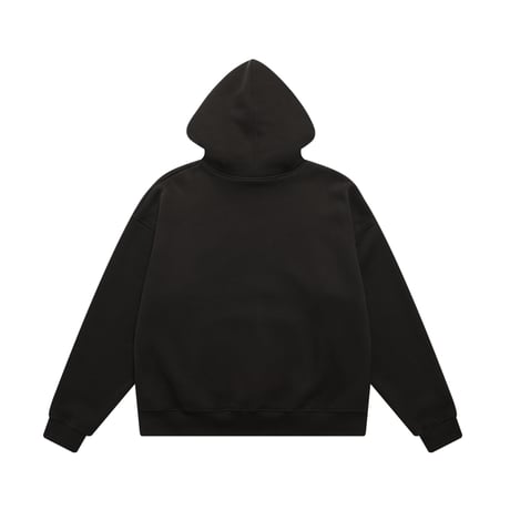 Flocked Printed Fleece Hoodie